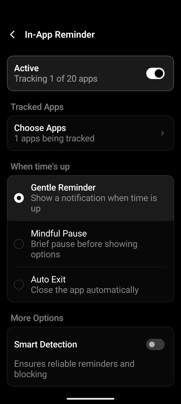 Stillr reminder screen